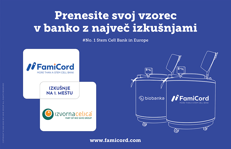 PRENESITE SVOJ VZOREC IZ BIOBANKE V FAMICORD